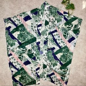 Kiind Of Green Geometric Airy Kimono Wrap